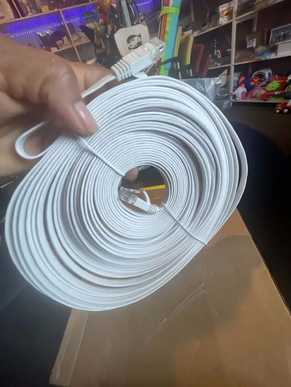 Jadaol Cat 6 Ethernet Cable 50 feet Flat White